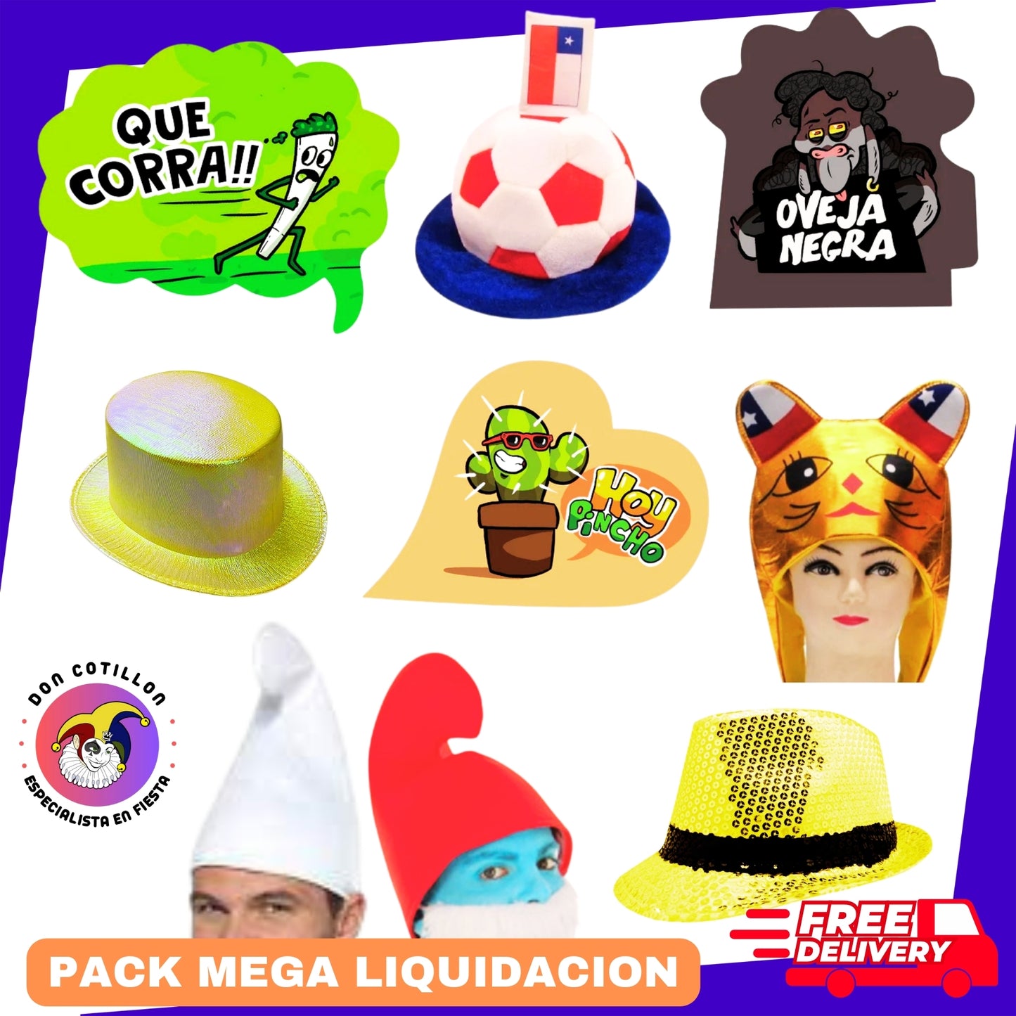 MEGA LIQUIDACION PACK 280 PRODUCTOS COTILLON