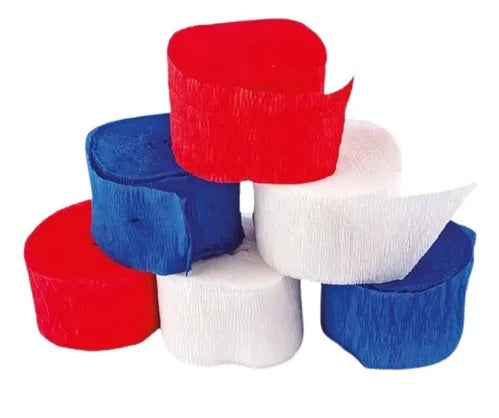 Feston Blanco/Azul/Rojo 6 Unidades