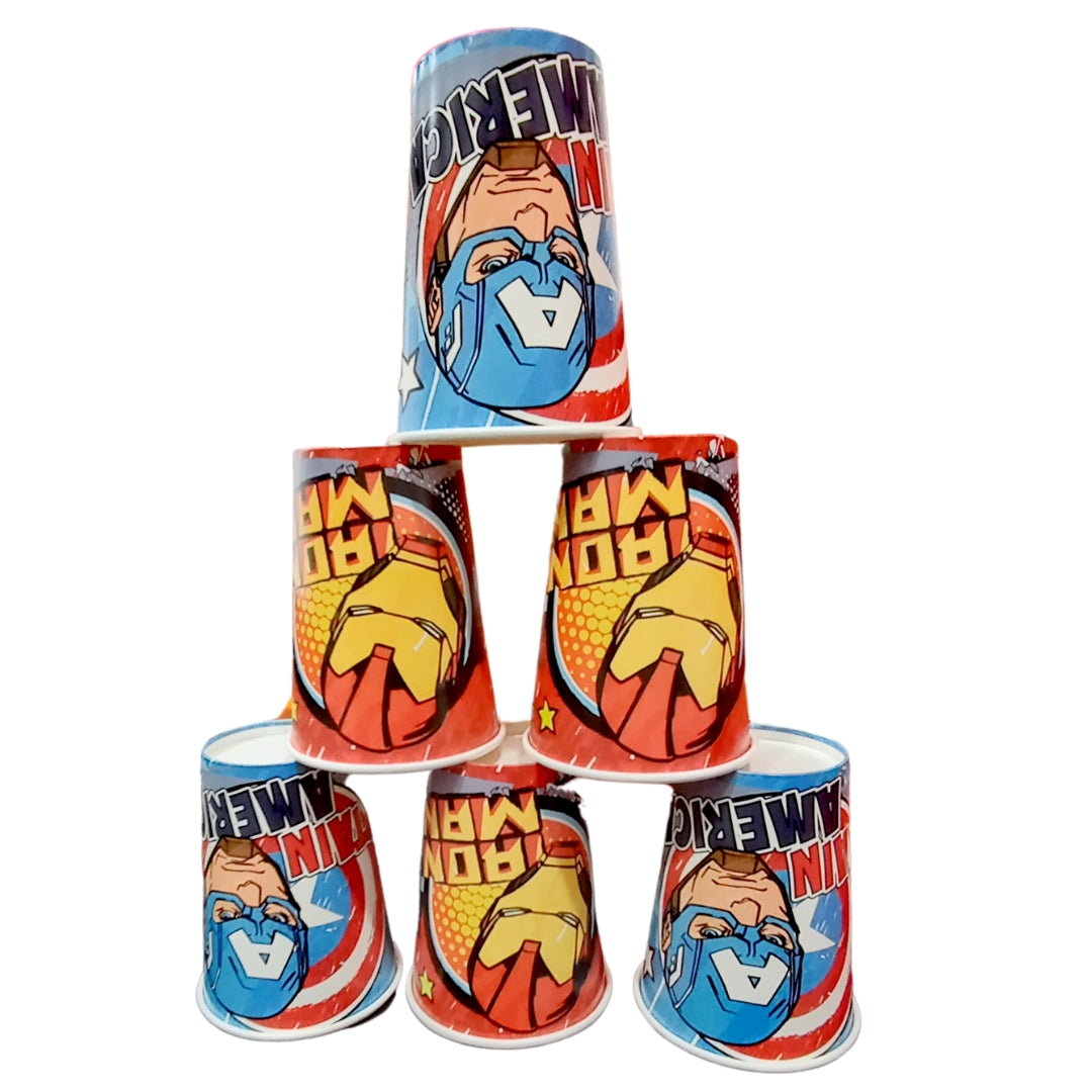 Vasos Avengers 355cc x 6 unidades.