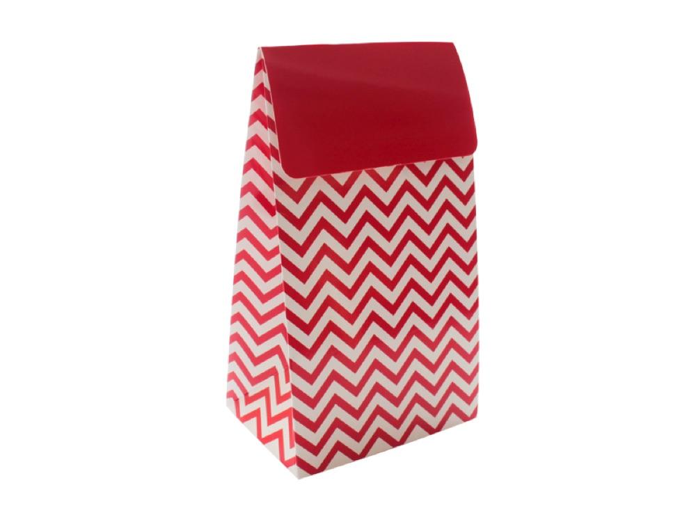 Cajita Sorpresa Chevron X 12 Rojo - Airy - Carnaval Online