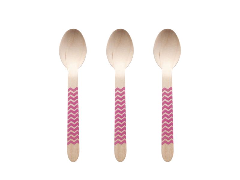 Cuchara Chevron X 10 Fucsia - Airy - Carnaval Online