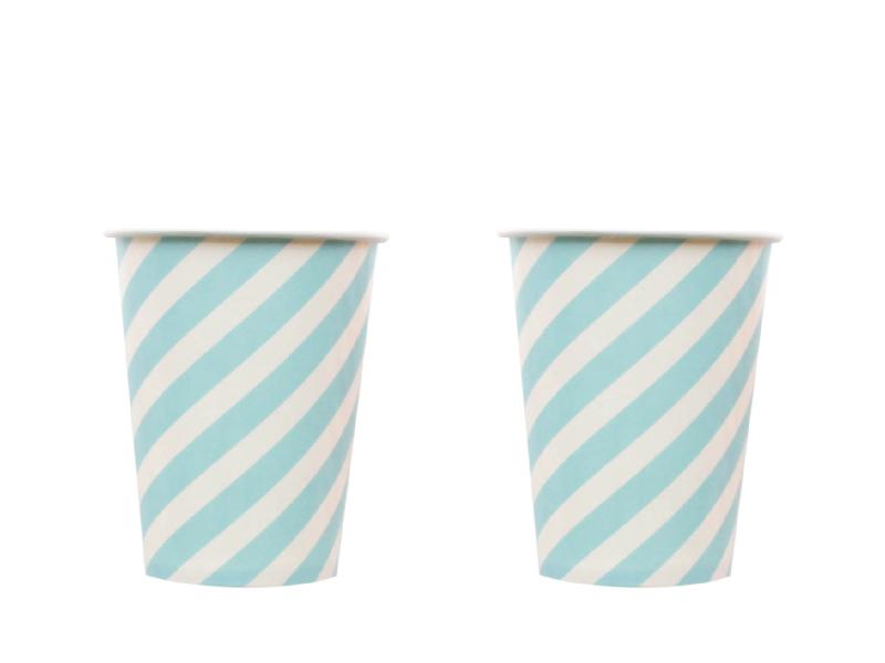 Vasos Rayas X 12 Celeste - Airy - Carnaval Online