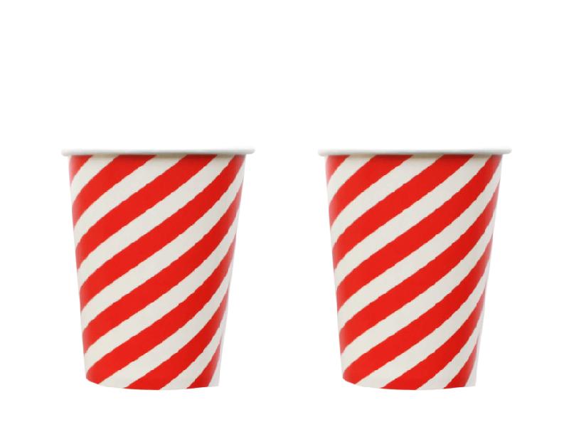 Vasos Rayas X 12 Rojo - Airy - Carnaval Online