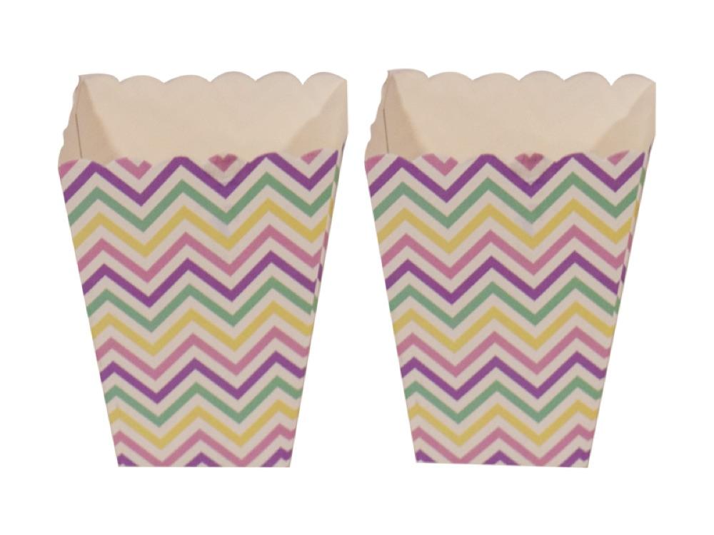 Caja Popcorn Chevron Pastel X 10 - Airy - Carnaval Online