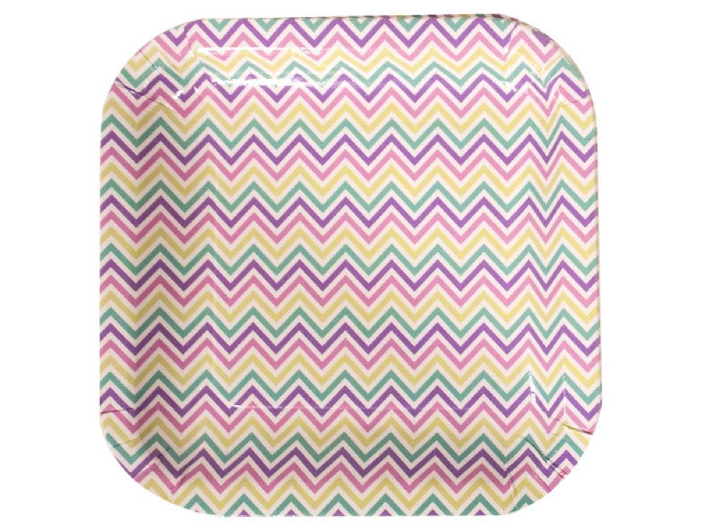 Plato 23 Cm Chevron Pastel X 10 - Airy - Carnaval Online
