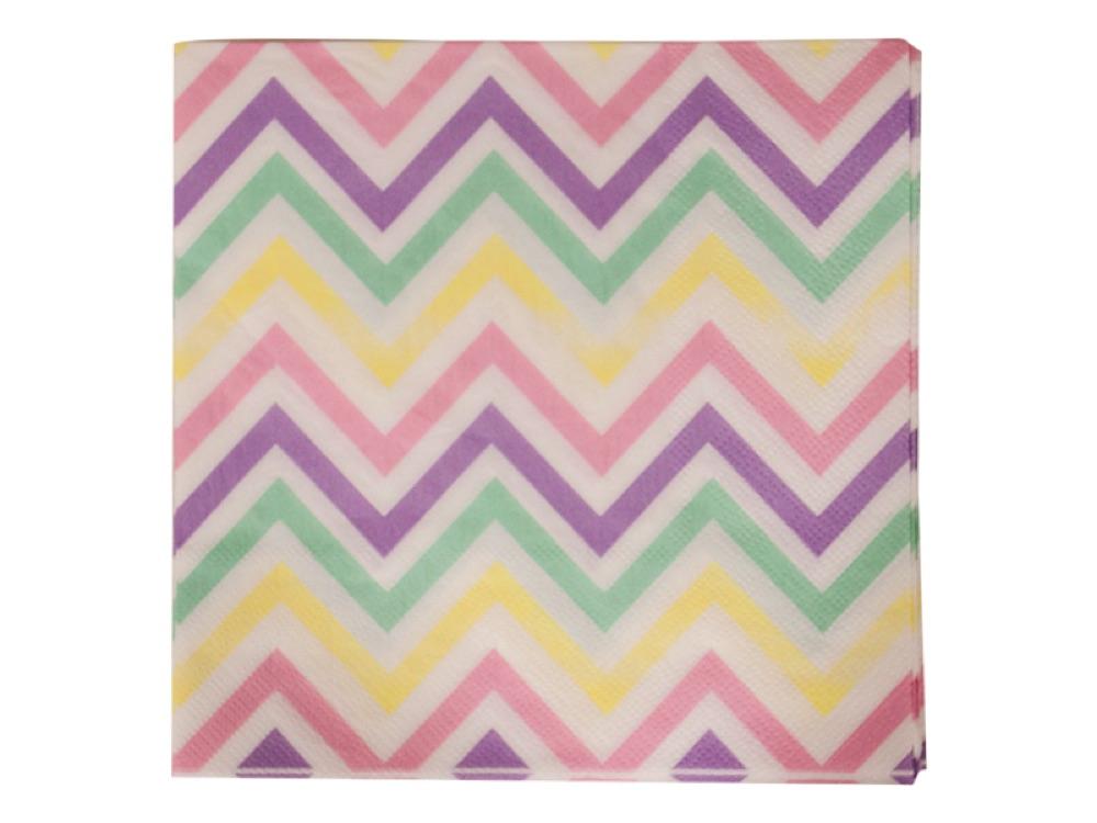 Servilleta Chevron Pastel X 20 - Airy - Carnaval Online