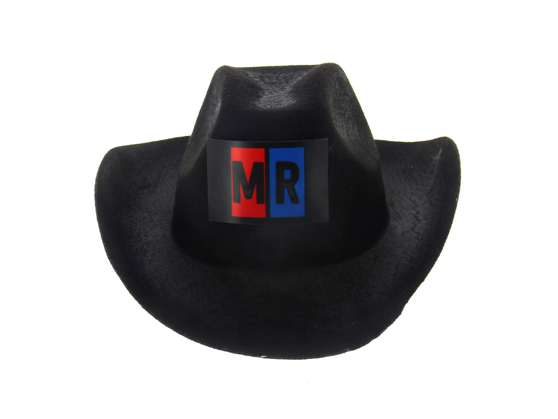Gorro Cowboy Led Negro Mr - BeatSync (Iluminación al ritmo de la música)