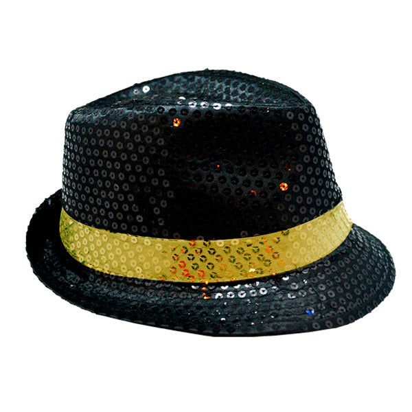 Sombrero premium Gangster lentejuelas
