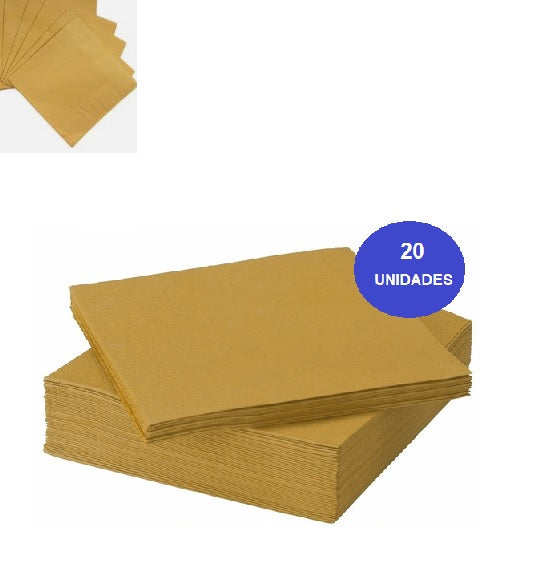 Servilletas Doradas x 20 unidades