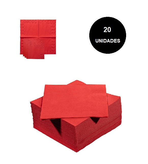 Servilletas Rojas x 20 unidades