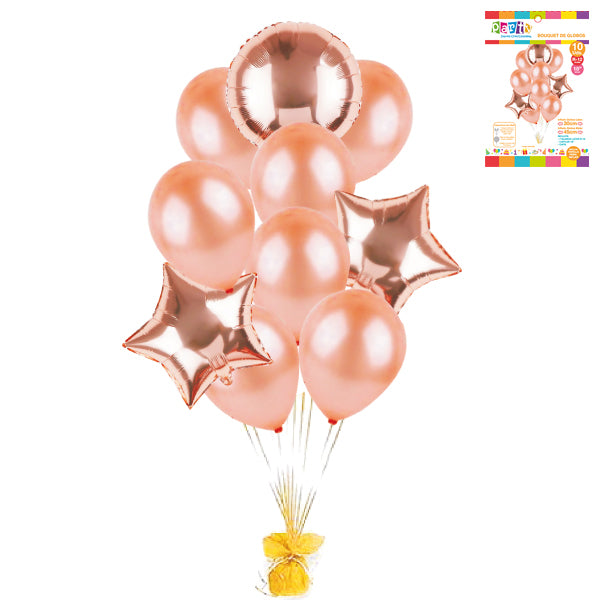 Globo Mylar/Latex 10 Pzas. Rosa - Globos