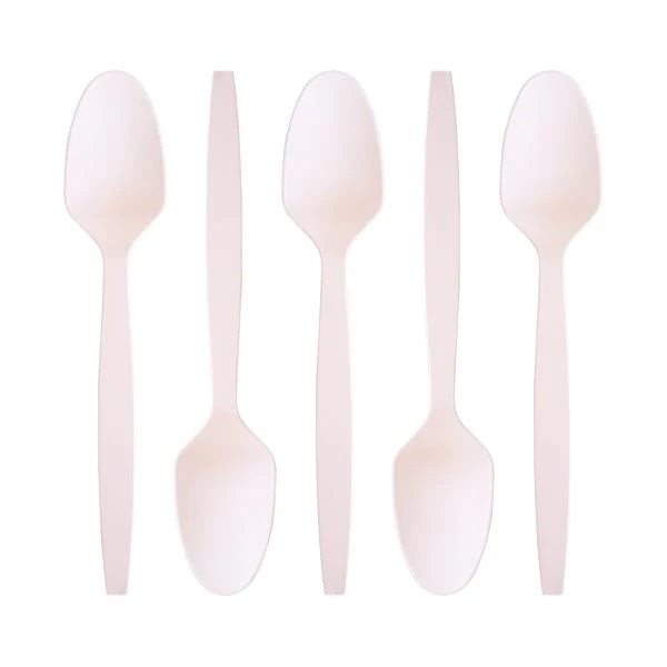 Cuchara Ecologica Blanca x 6 unidades.