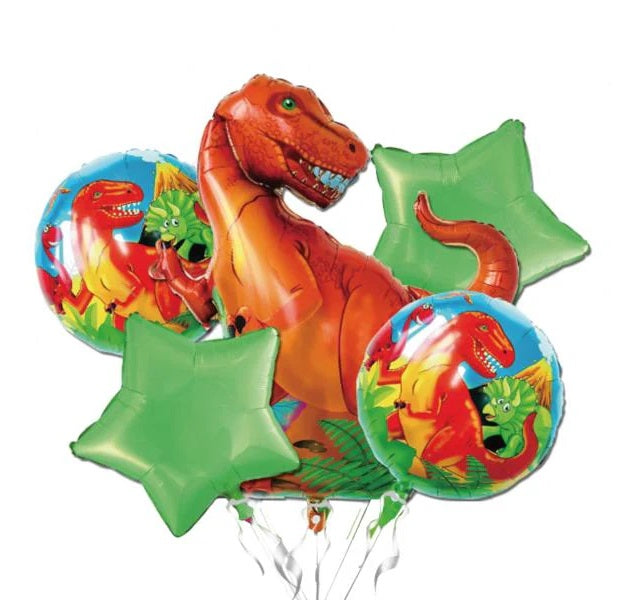Set Decoracion Globos Dino x 5 Piezas