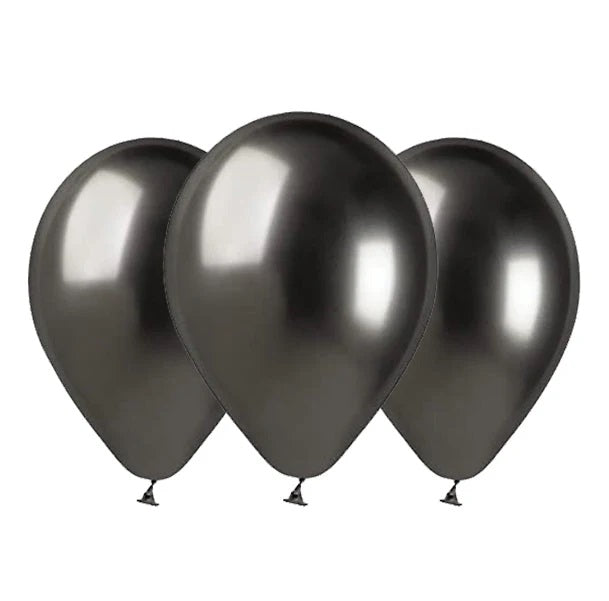 Globos Metalizados Negro x 25 unidades