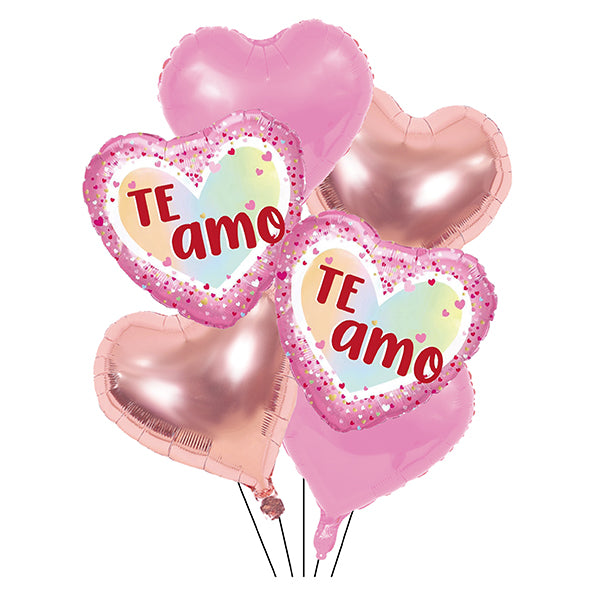 Globo Mylar X 6 Corazon - Globos
