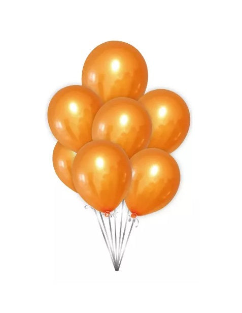 Globos Metalizados Naranjo 12" 25 unidades