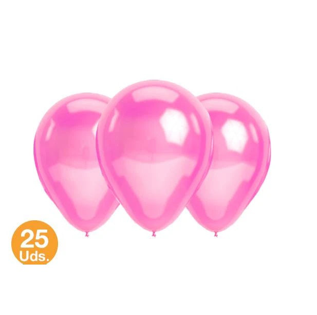 Globo Satinado Rosa 12" x 25 unidades
