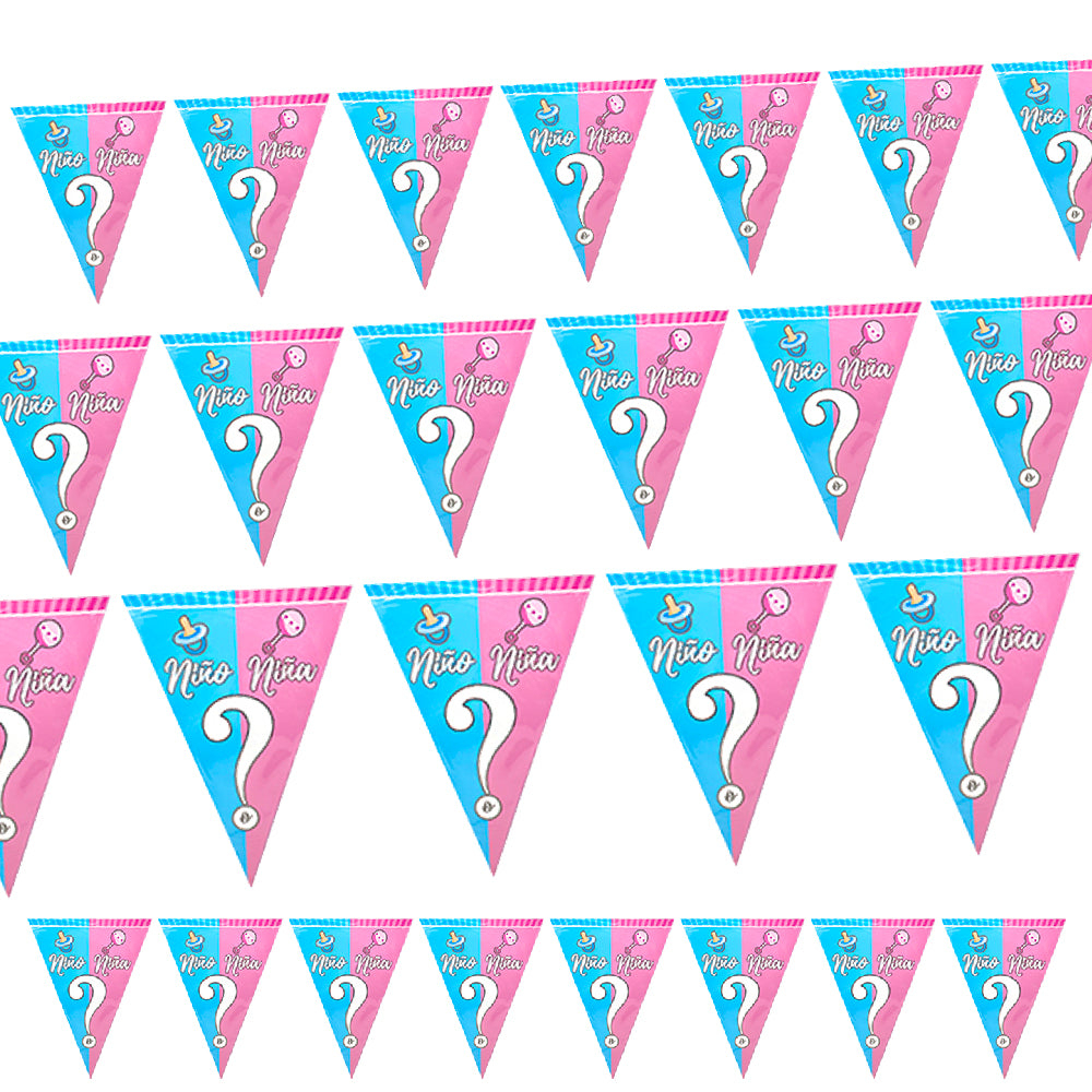 Banderin revelación de Genero "Niño o Niña" - Decoración