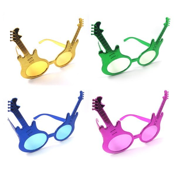 Anteojos Guitarra Metalizados x 3 unidades