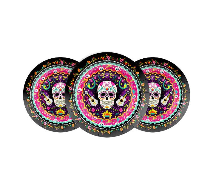 Set 6 platos Catrina Fiesta mexicana