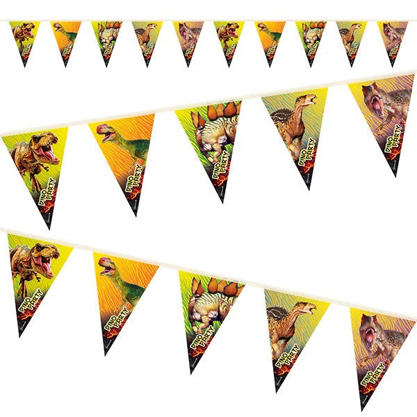 Banderin Triangular Dino Jurasico.