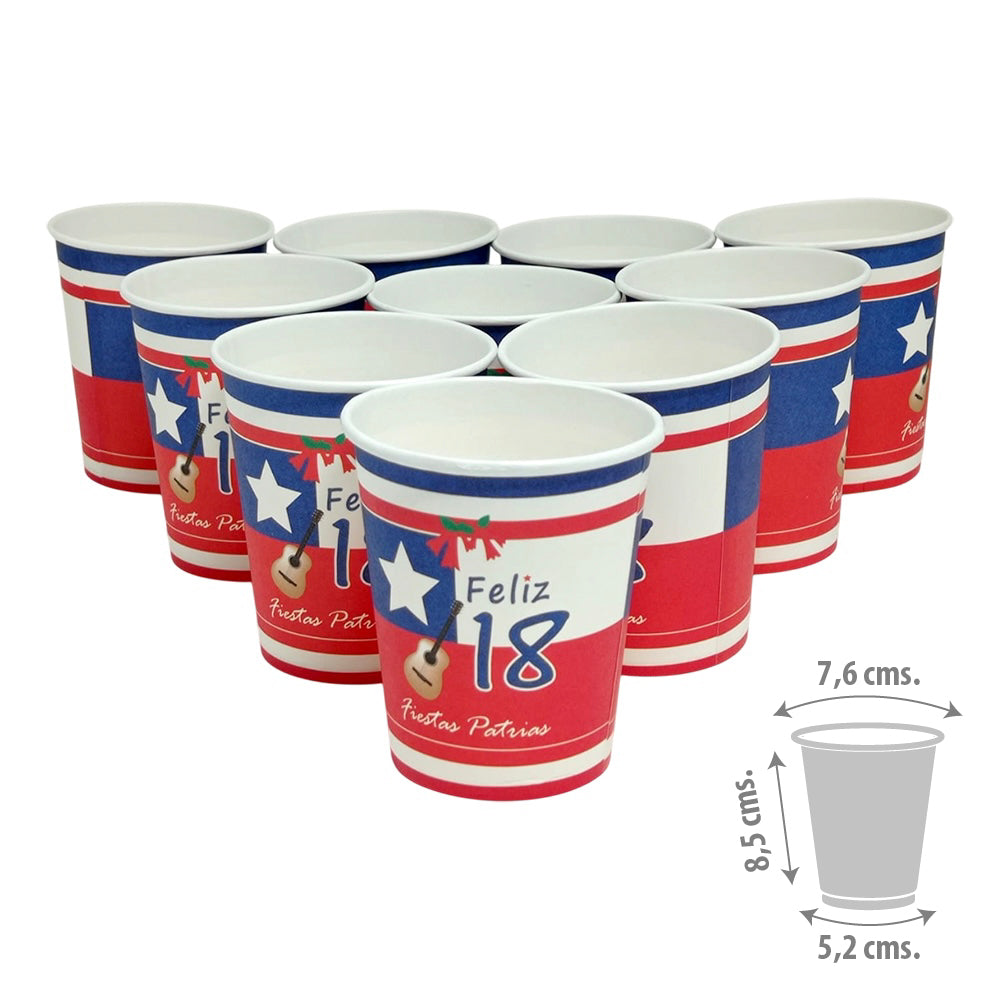 Vasos 9 Oz Polipapelimpreso F. Patrias X 10