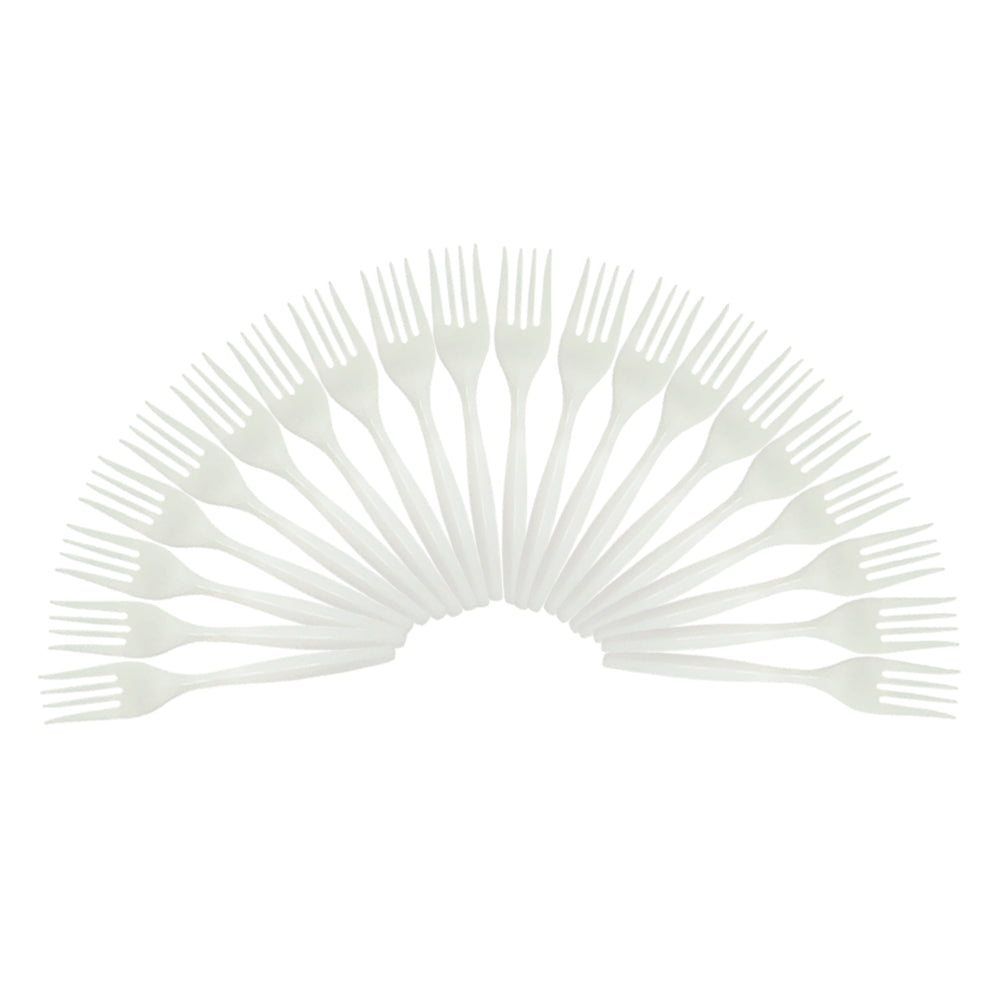 Tenedor Eco Plastico X 20 Blanco