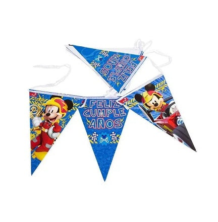 Banderin Triangular Mickey Mouse Aventuras.