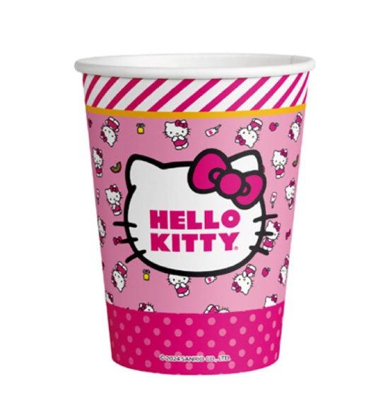 VASOS POLIPAPEL HELLO KITTY X6UNI