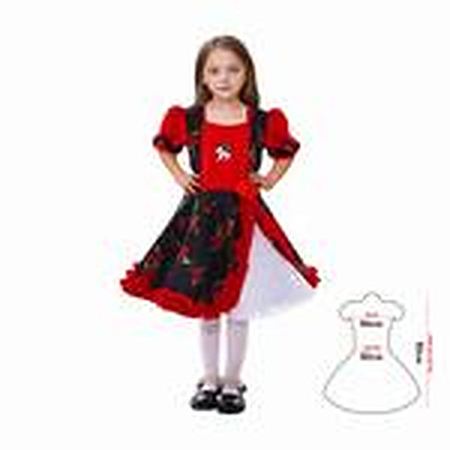 Vestido Huasa Chinita Floreado Rojo/Negro 13-14 - Disfraces