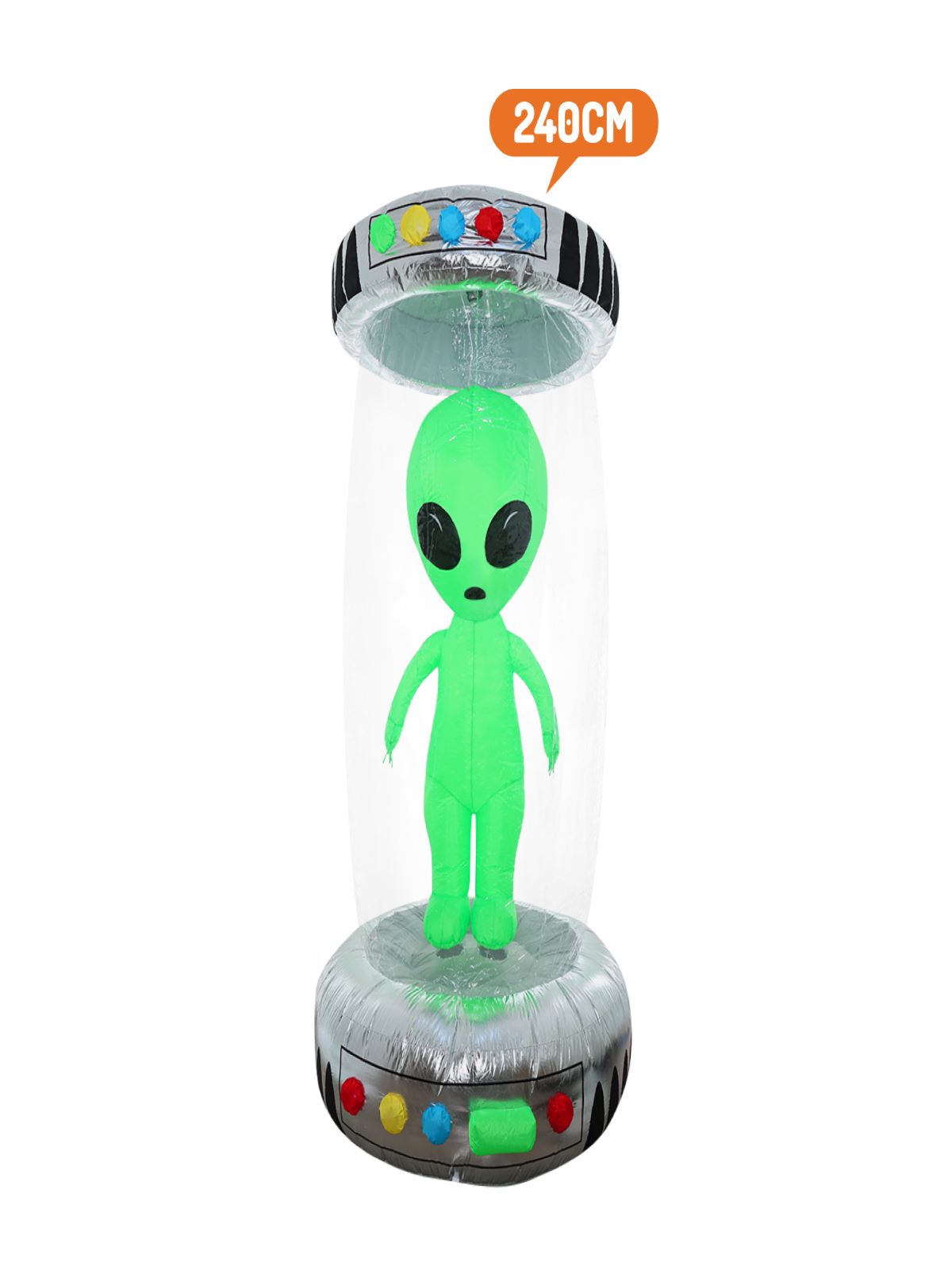Deco Capsula Alien Inflable Led 240Cm - Don Cotillon