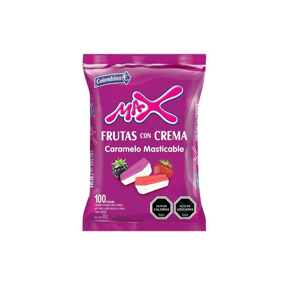 Masticable Colombina Max Frut/Crem 100u