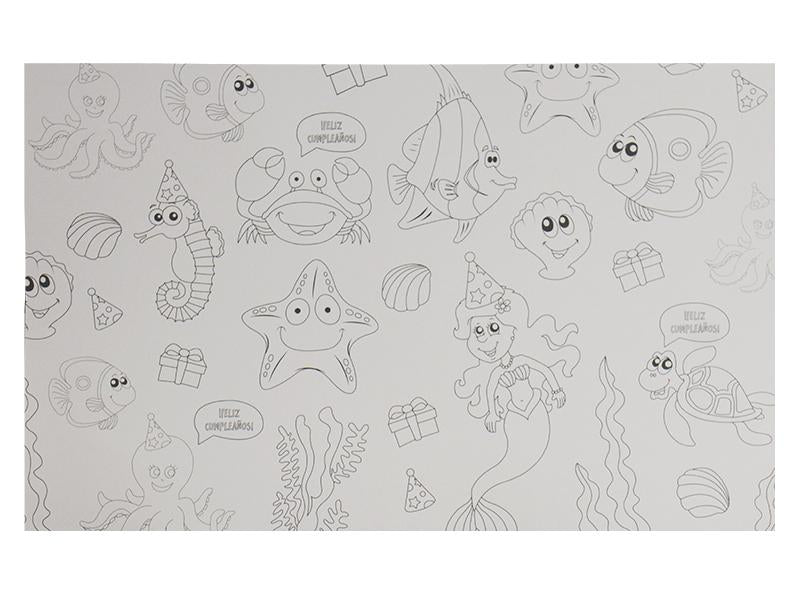 Individuales Coloreables Mar X 12 - Airy - Carnaval Online