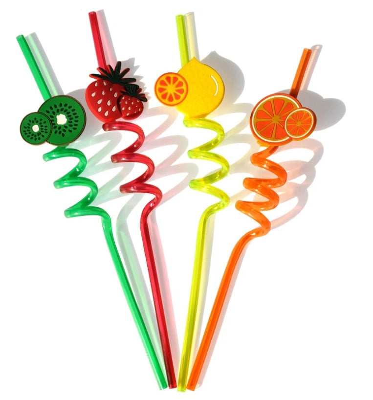 Set 4 Bombillas figuras frutales