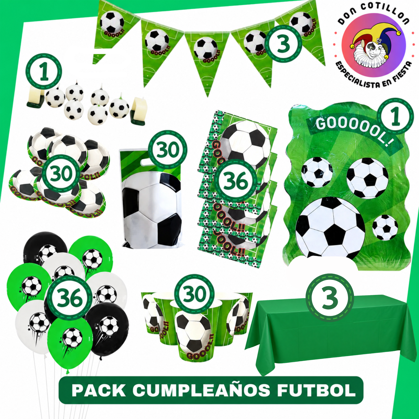 PACK CUMPLEAÑOS FUTBOL