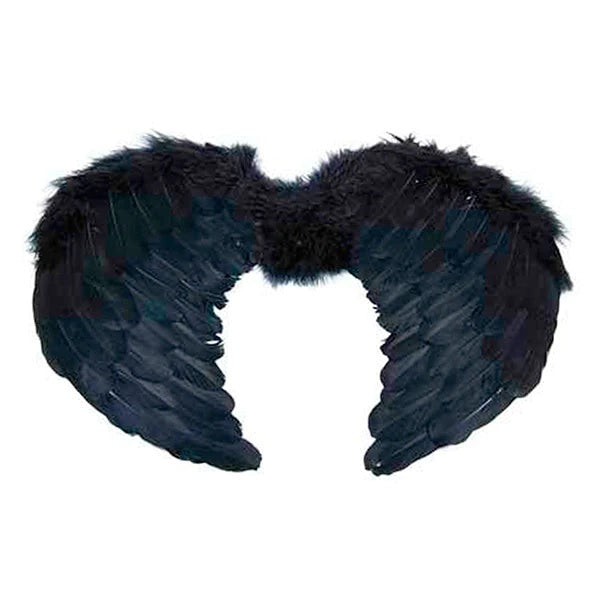 Alas de plumas premium grande negra 60X80