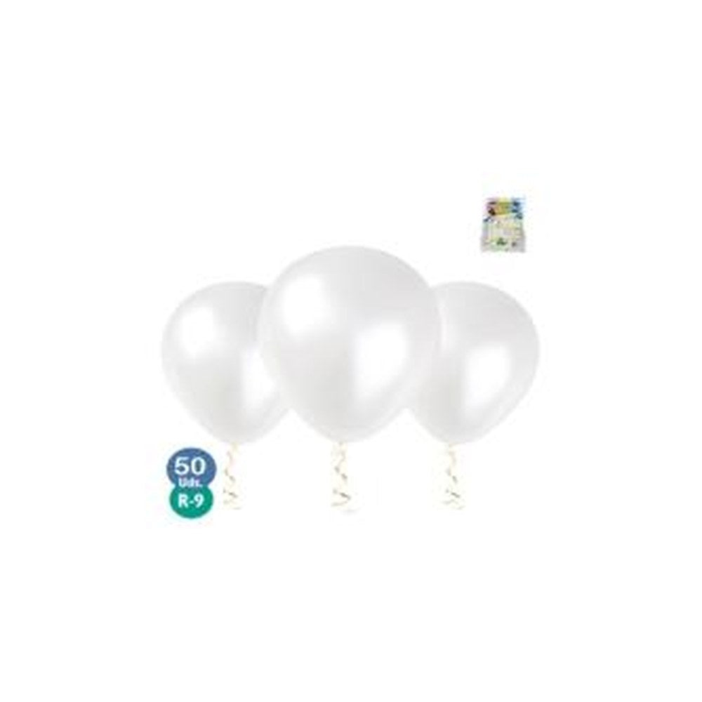 Globo 9 Pulgadas Standard Blanco X 50 | Don Cotillon