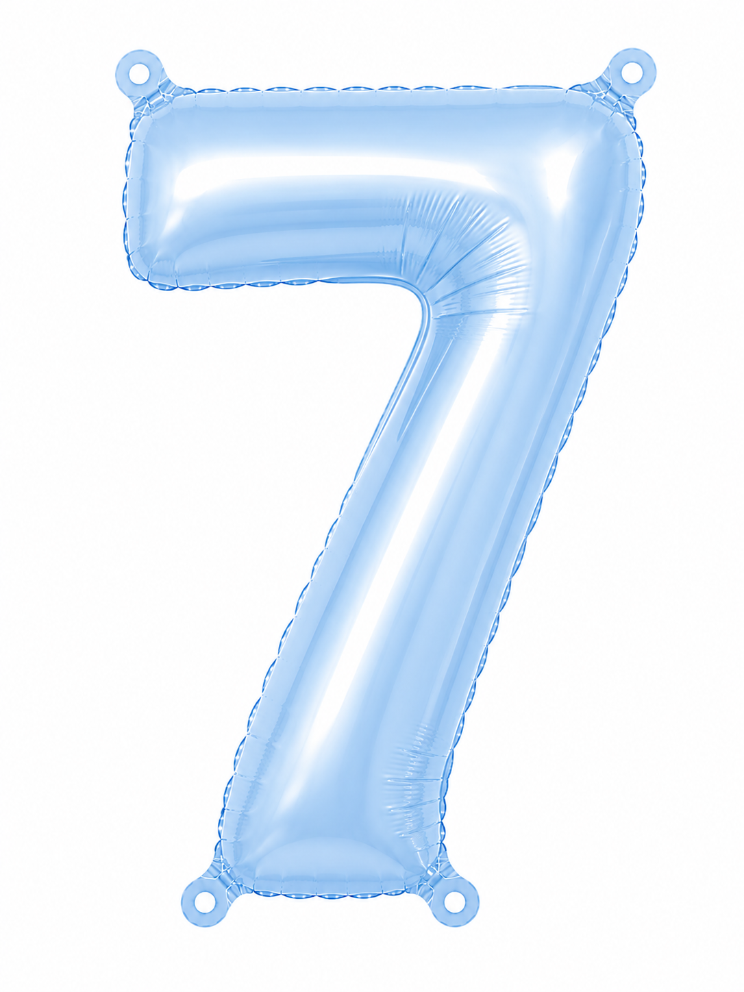 NUMERO DE GLOBO 7 CELESTE 32"