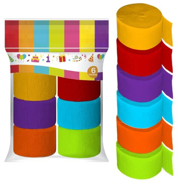 Set 6 festones colores: multicolor