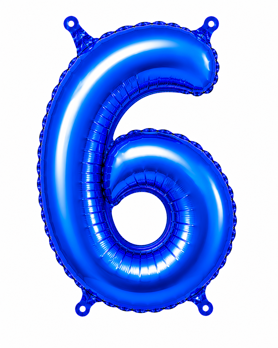 GLOBO DE NUMERO 6 AZUL 32"