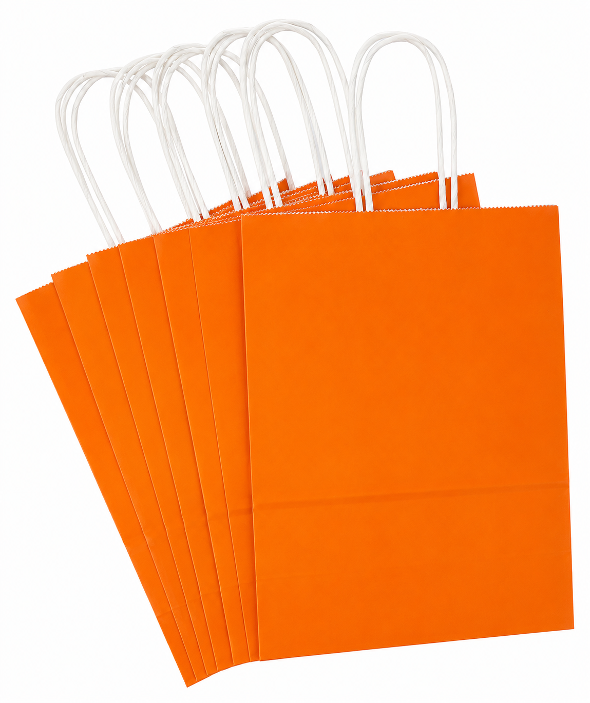 BOLSA PAPEL X6 15X22X8cm FLUOR NARANJA