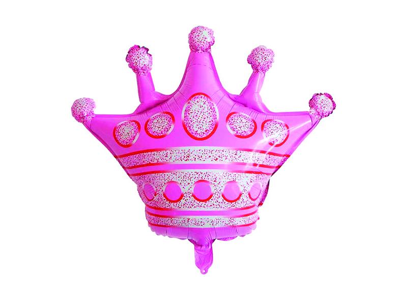 Globo Metalico Corona Rosado 76X75 Cm X1 Uni
