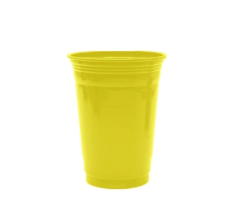 Vasos Plásticos Amarillos De 560Ml - 10 Unds