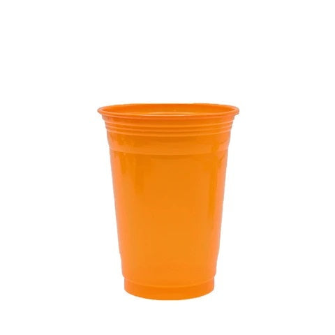 Vasos Plásticos Naranjos De 560Ml - 10 Unds