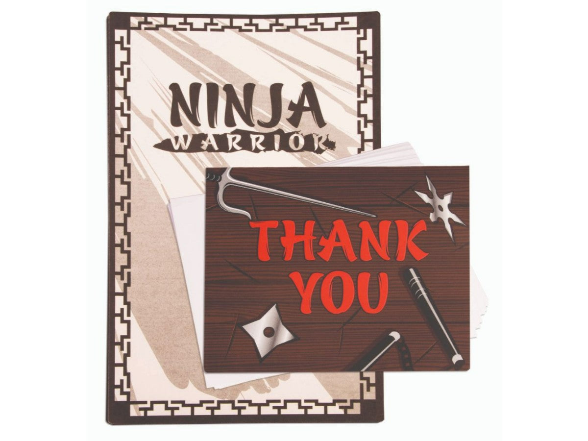 Tarjetas De Agradecimiento Ninja X 8 Pcs