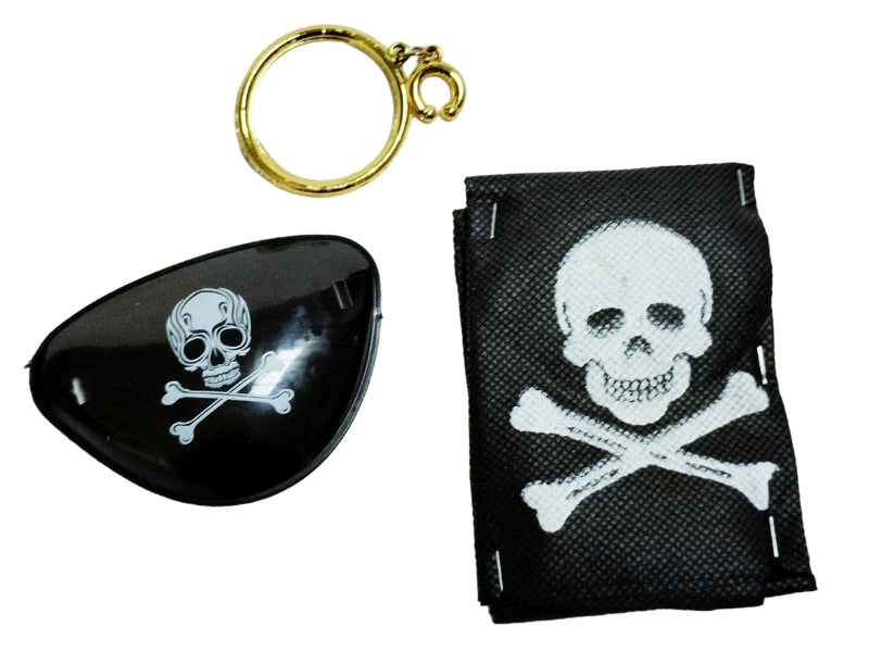 SET PIRATA PARCHE BANDANA ARO