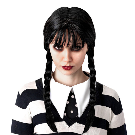 Peluca Trenzas Largas Negras