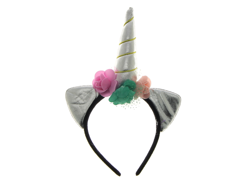 Cintillo Unicornio Flores Pastel