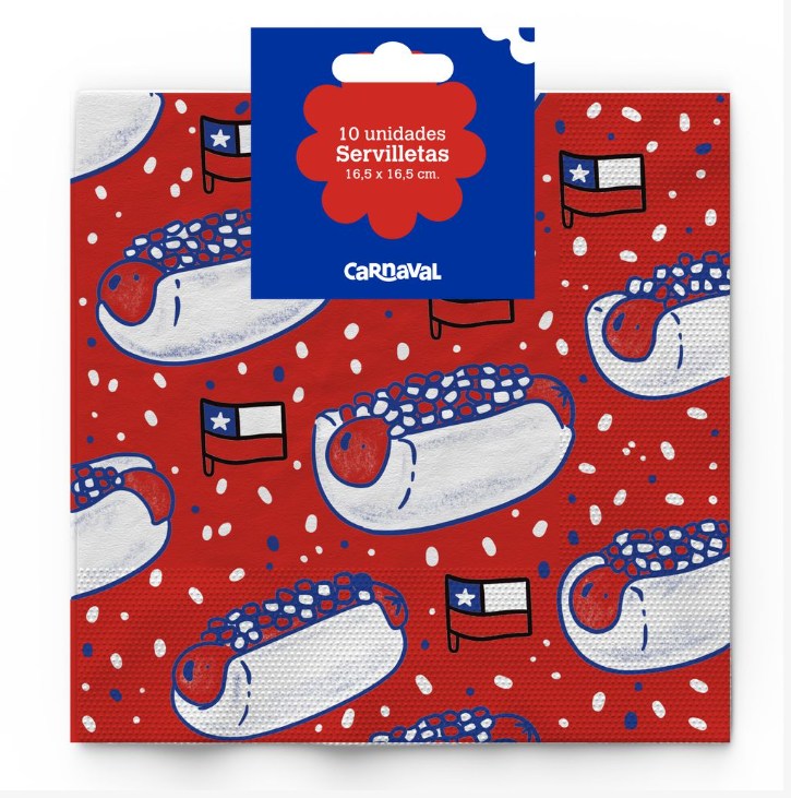 Servilletas de Papel Choripán x 10 Unidades
