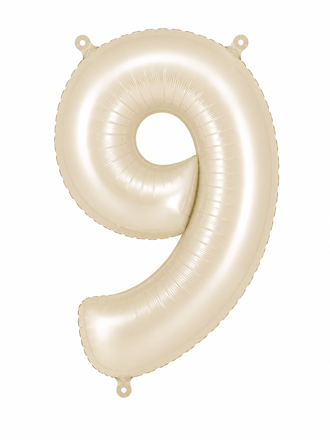NUMERO DE GLOBO 9 BEIGE 32"